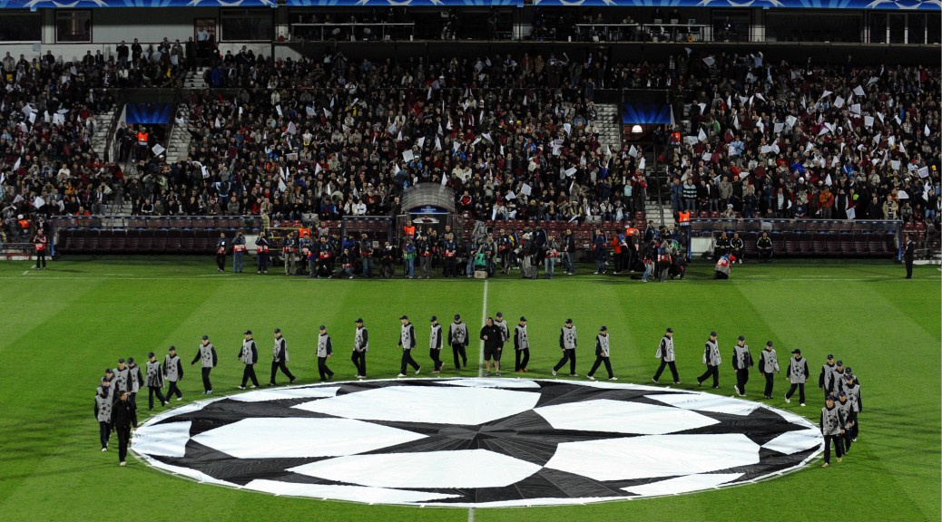 CLUJ-NAPOCA 01/10/2008 - CHAMPIONS LEAGUE INCONTRO CLUJ-NAPOCA - CHELSEA - NELLA FOTO CHAMPIONS LEAGUE LOGO - FOTO VICTOR FRAILE/BACKPAGE/INFOPHOTO