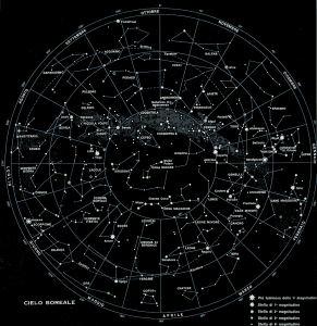 mappa cielo boreale