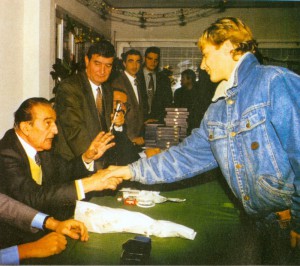 Dino Viola con giovanissimo Francesco Totti