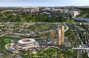Confronto rendering progetti nuovo stadio AS Roma