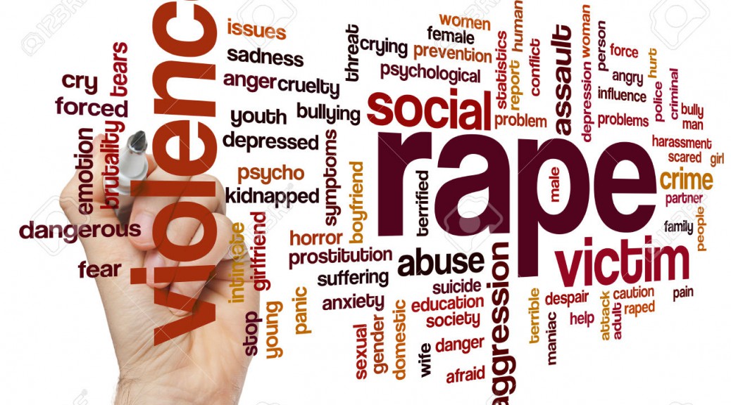Rape concept word cloud background